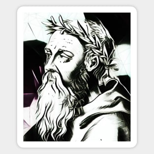 Heraclitus Black and White Portrait | Heraclitus Artwork 3 Magnet